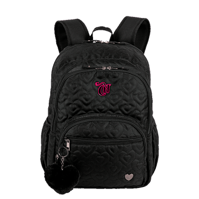 Mochila Grande 2 Compartimentos Capricho Crush - Preto