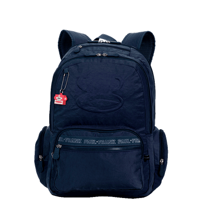 Mochila Grande 2 Compartimentos Paul Frank Classics Azul Marinho