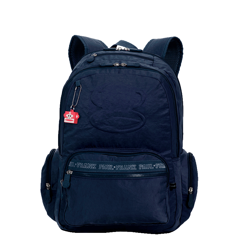 Mochila Grande 2 Compartimentos Paul Frank Classics Azul Marinho