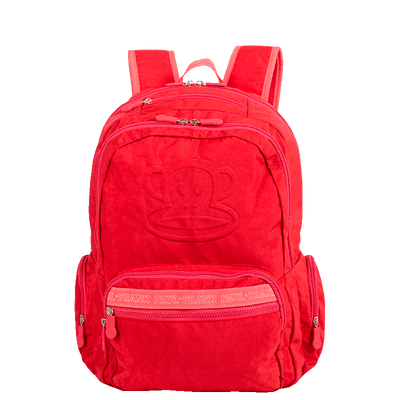 Mochila Grande 2 Compartimentos Paul Frank Classics Vermelho - Cereja