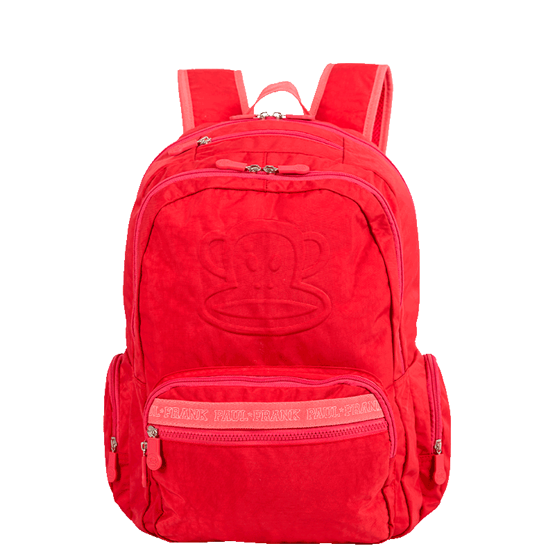 Mochila Grande 2 Compartimentos Paul Frank Classics Vermelho - Cereja