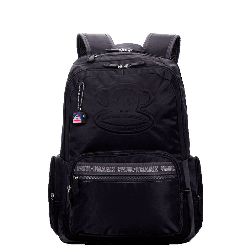 Mochila Grande 2 Compartimentos Paul Frank Classics Preto