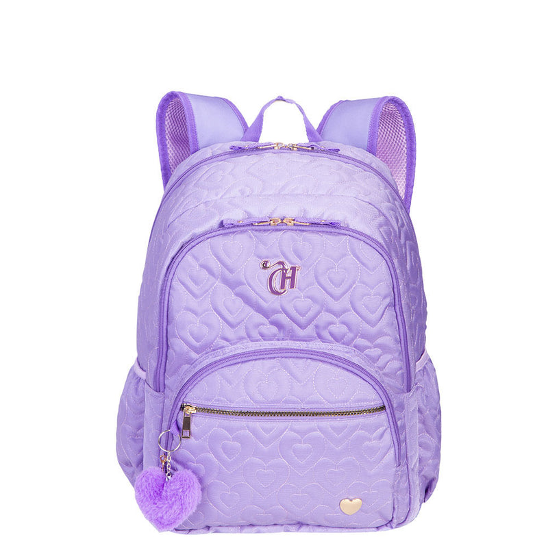 Mochila Grande 2 Compartimentos Capricho Crush Roxo - Lilás