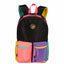 Kit  Mochila Grande mais Lancheira Grande e Estojo 2 Compartimentos Capricho Contrast - Preto e Rosa