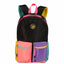 Kit  Mochila Grande e Estojo 2 Compartimentos Capricho Contrast - Preto e Rosa