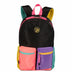 Kit  Mochila Grande e Estojo 2 Compartimentos Capricho Contrast - Preto e Rosa