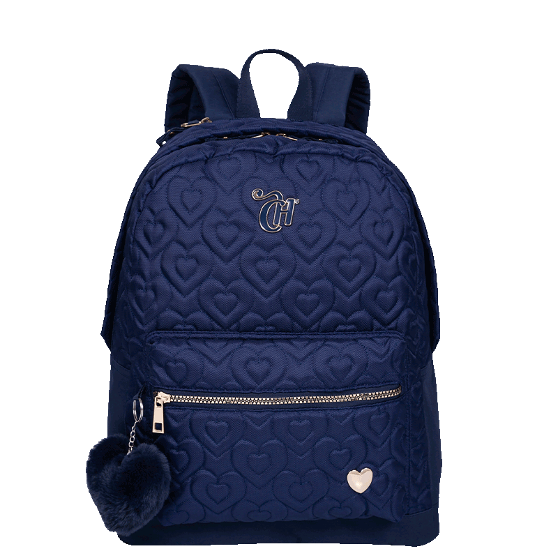 Mochila Grande Capricho Crush Azul Marinho