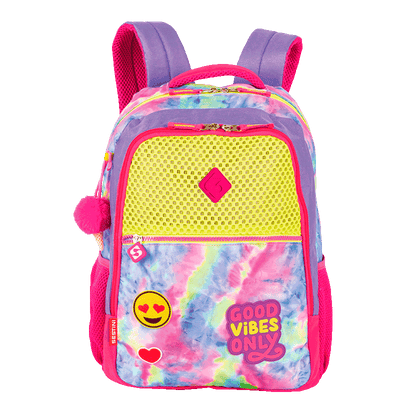 Mochila Grande Sestini Good Vibes - Colorido