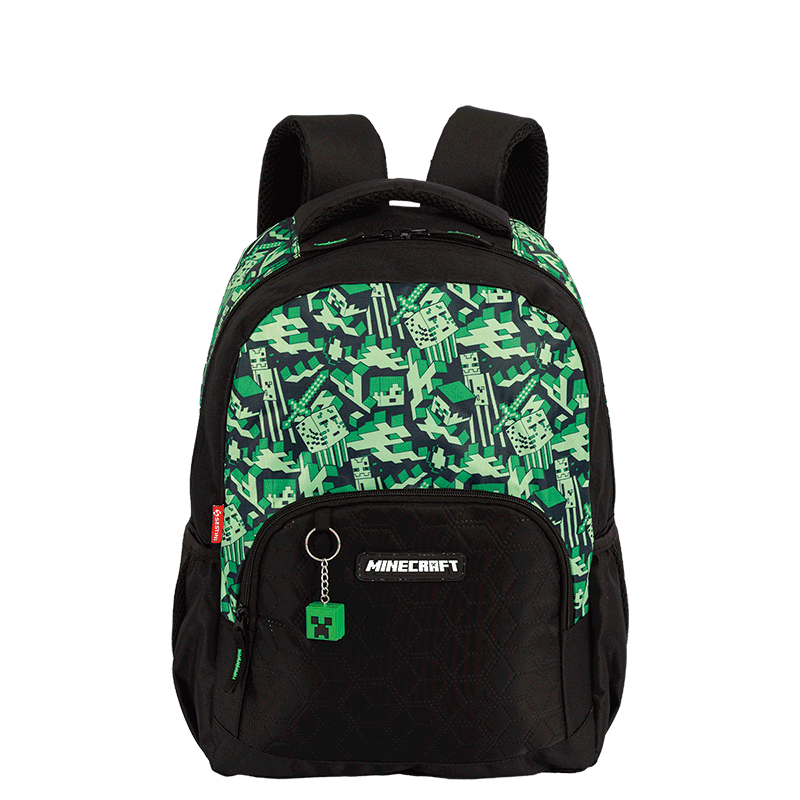 Mochila Grande Minecraft Camoterra - Colorido