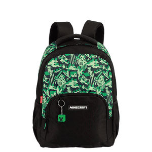Mochila Grande Minecraft Camoterra - Colorido
