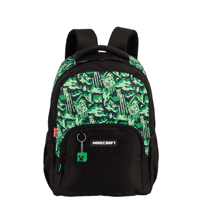 Mochila Grande Minecraft Camoterra - Colorido