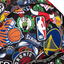 Mochila Grande NBA Begins Logos - Preto