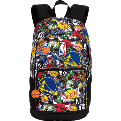 Mochila Grande NBA Begins Logos - Preto