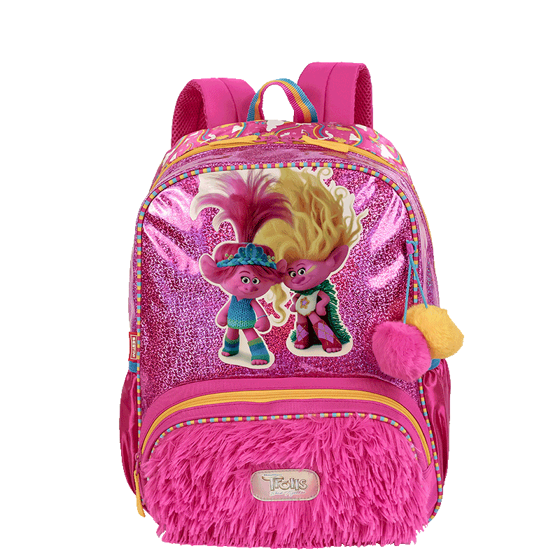 Mochila Grande Trolls Sisters - Colorido