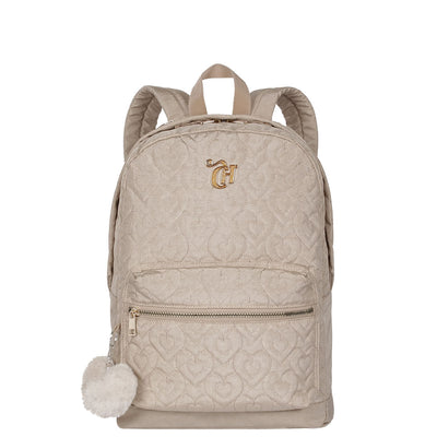 Mochila Grande Capricho Crush Dourado