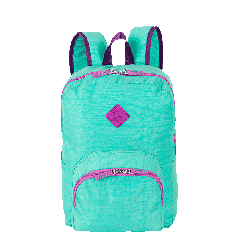 Mochila Sestini Happy  Crinkle 2 Double Azul - Turquesa