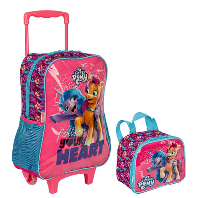 Kit Mochilete Grande e Lancheira Pequena My Little Pony Heart - Colorido