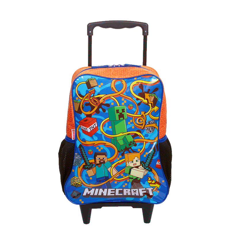 Mochila de Rodinha Grande Minecraft M - Colorido