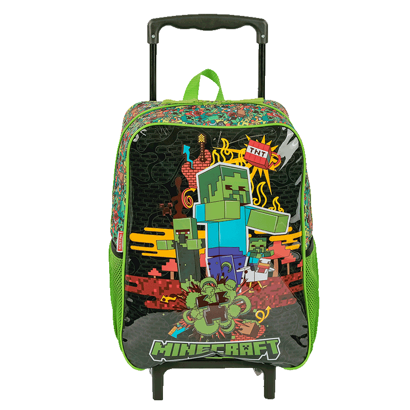 Mochilete Grande Minecraft M Fun - Colorido