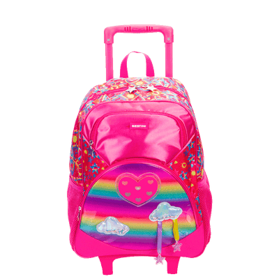 Mochila de Rodinha Grande Sestini Y Pink - Colorido